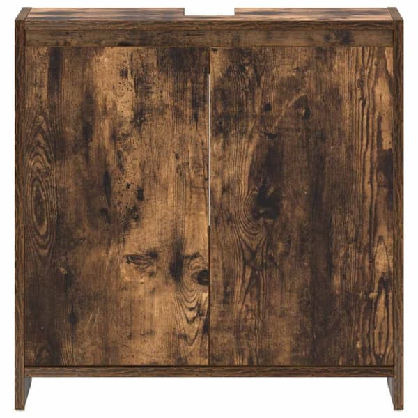 vidaXL Baderomsskap røkt eik 60x33x61 cm konstruert tre