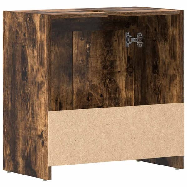 vidaXL Baderomsskap røkt eik 60x33x61 cm konstruert tre