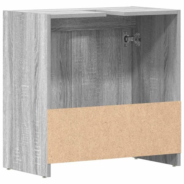 vidaXL Kylpyhuoneen kaappi harmaa Sonoma 60x33x61 cm tekninen puu