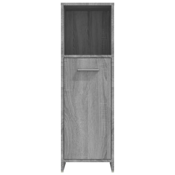 vidaXL badeværelsesskab 30x30x95 cm konstrueret træ grå sonoma-eg
