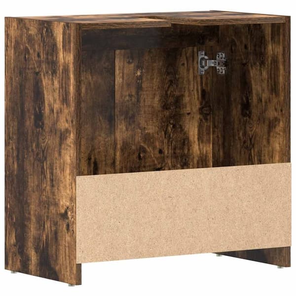 vidaXL Kylpyhuoneen kaappi savutammi 60x33x61 cm tekninen puu