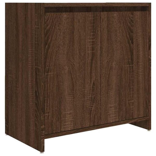 vidaXL badeværelsesskab 60x33x61 cm konstrueret træ brun egetræsfarve