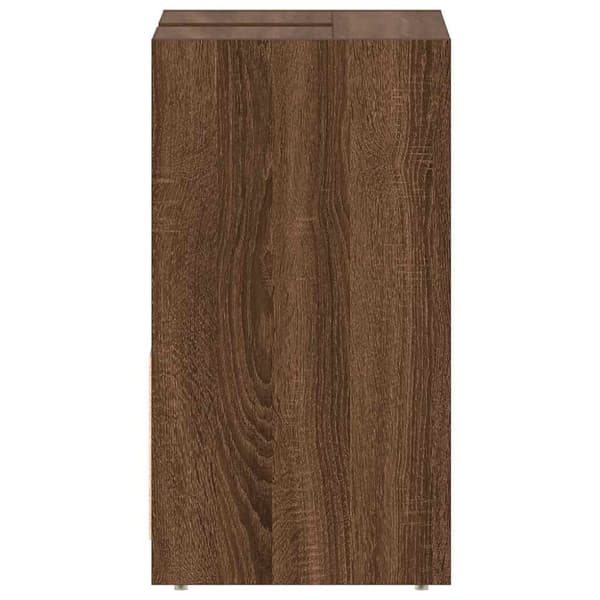 vidaXL badeværelsesskab 60x33x61 cm konstrueret træ brun egetræsfarve