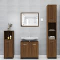 Miniatyrbilde 4 av 11: vidaXL Baderomsskap brun eik 30x30x95 cm konstruert tre