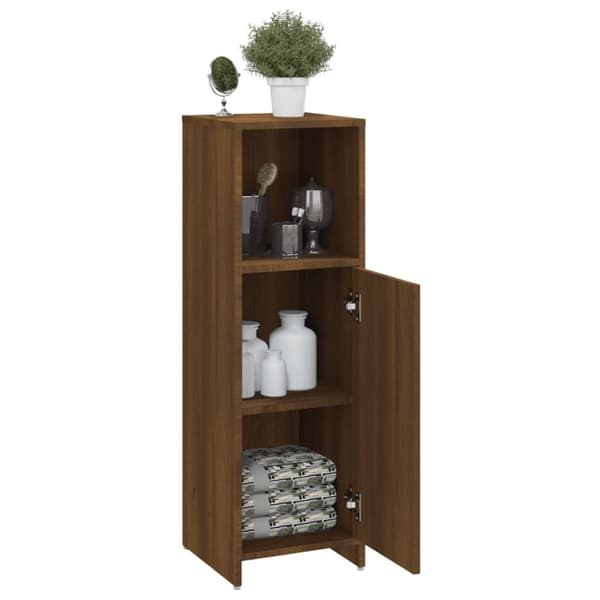 vidaXL Baderomsskap brun eik 30x30x95 cm konstruert tre