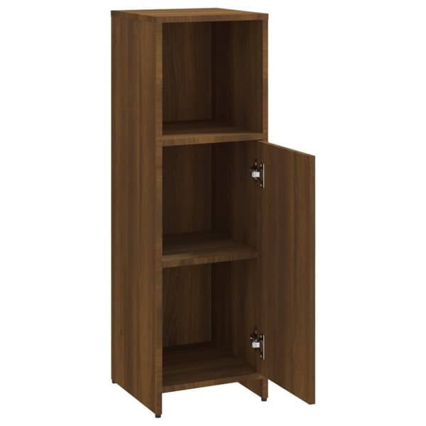 vidaXL Baderomsskap brun eik 30x30x95 cm konstruert tre
