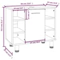 Miniatyrbilde 10 av 11: vidaXL Baderomsskapsett 3 deler brun eik konstruert tre