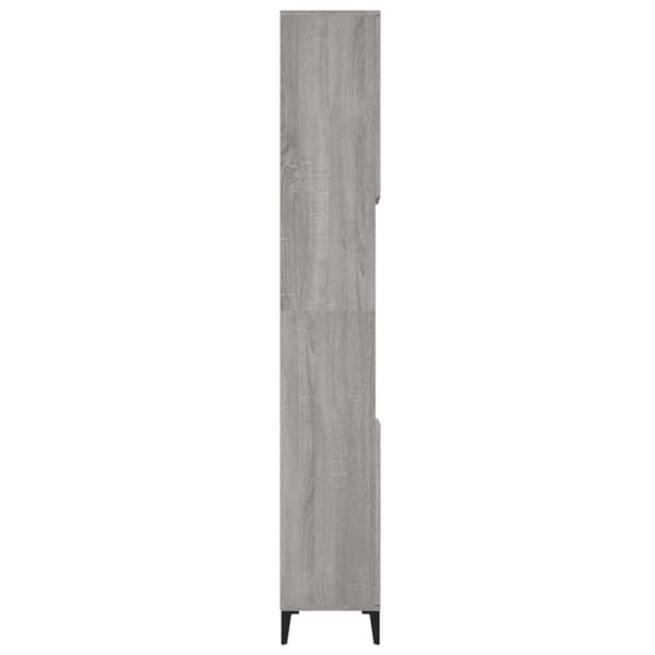 vidaXL Baderomsskap grå sonoma eik 30x30x190 cm konstruert tre