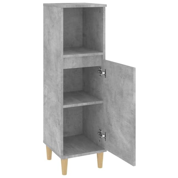 vidaXL Badrumsskåp betonggrå 30x30x100 cm konstruerat trä