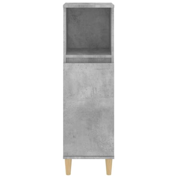 vidaXL Badrumsskåp betonggrå 30x30x100 cm konstruerat trä
