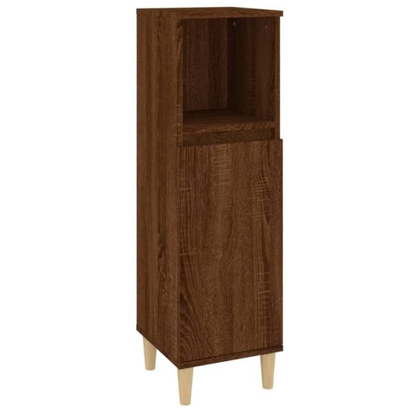 vidaXL Baderomsskap brun eik 30x30x100 cm konstruert tre