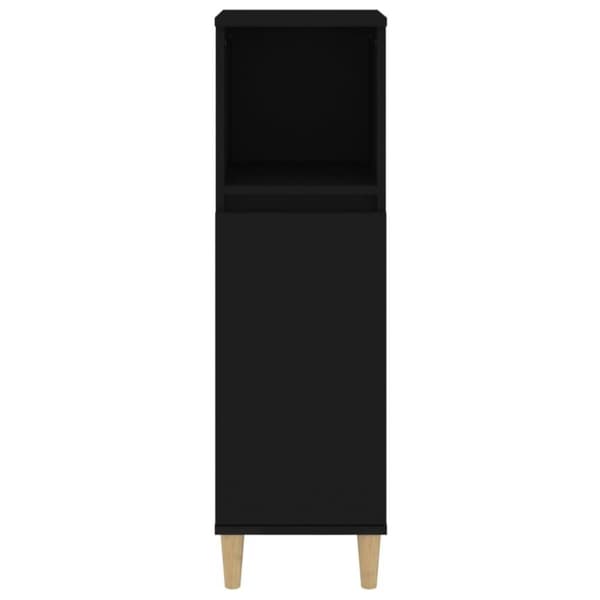 vidaXL Baderomsskap svart 30x30x100 cm konstruert tre