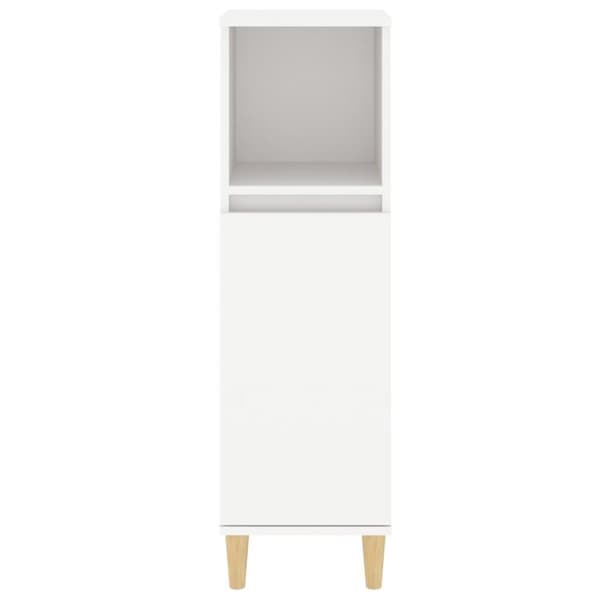 vidaXL Baderomsskap hvit 30x30x100 cm konstruert tre
