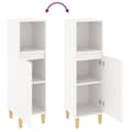 Miniatyrbilde 9 av 11: vidaXL Baderomsskap hvit 30x30x100 cm konstruert tre