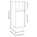 Miniatyrbilde 11 av 11: vidaXL Baderomsskap hvit 30x30x100 cm konstruert tre