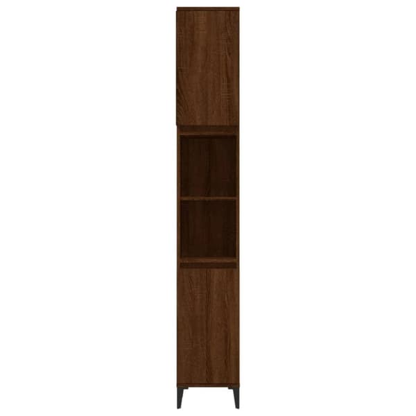 vidaXL Badrumsskåp brun ek 30x30x190 cm konstruerat trä