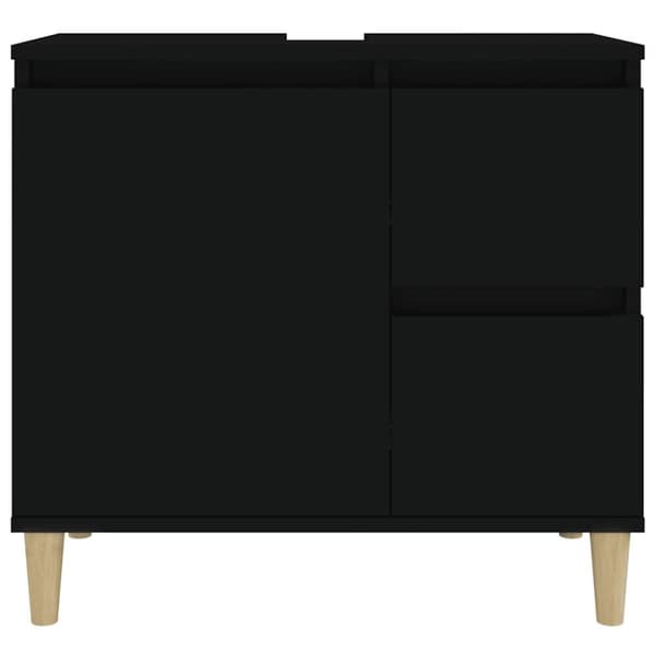 vidaXL badeværelsesskab 65x33x60 cm konstrueret træ sort