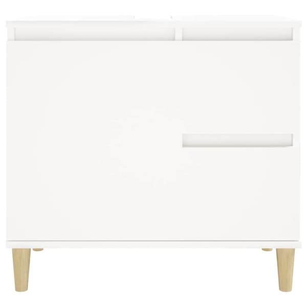 vidaXL badeværelsesskab 65x33x60 cm konstrueret træ hvid