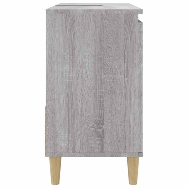 vidaXL badeværelsesskab 65x33x60 cm konstrueret træ grå sonoma-eg