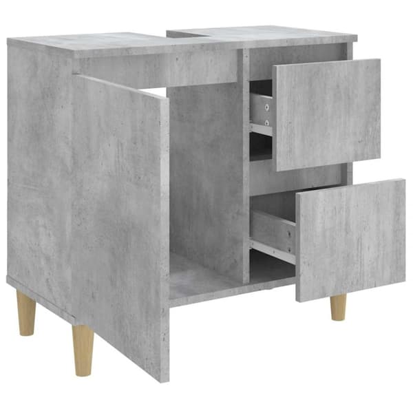 vidaXL badeværelsesskab 65x33x60 cm konstrueret træ betongrå