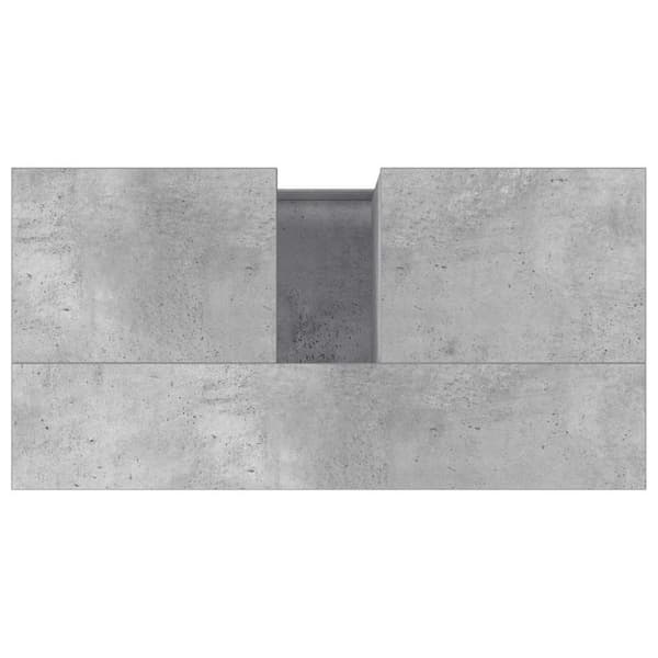 vidaXL badeværelsesskab 65x33x60 cm konstrueret træ betongrå