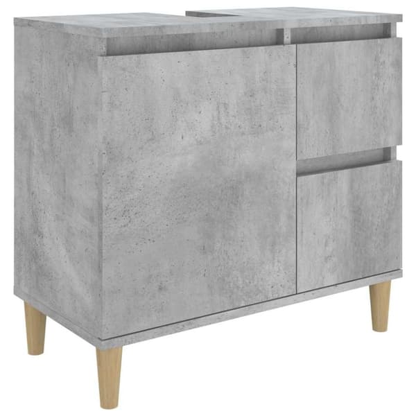 vidaXL badeværelsesskab 65x33x60 cm konstrueret træ betongrå