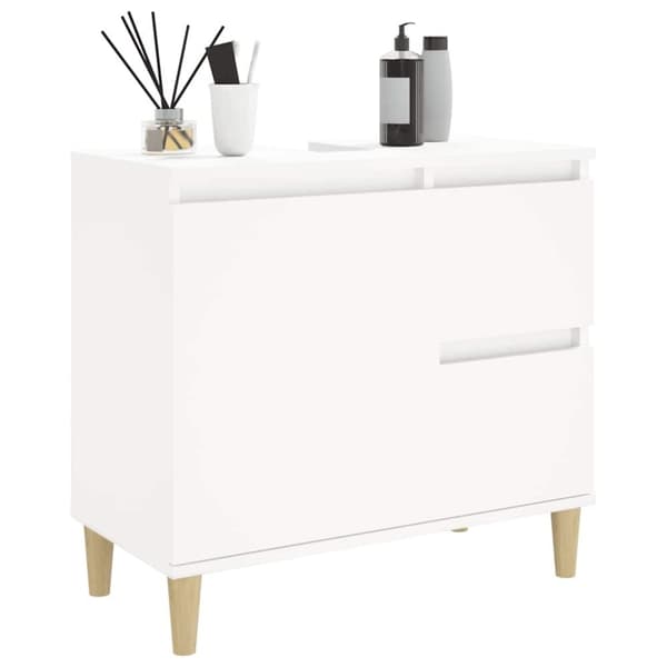 vidaXL Baderomsskap hvit 65x33x60 cm konstruert tre