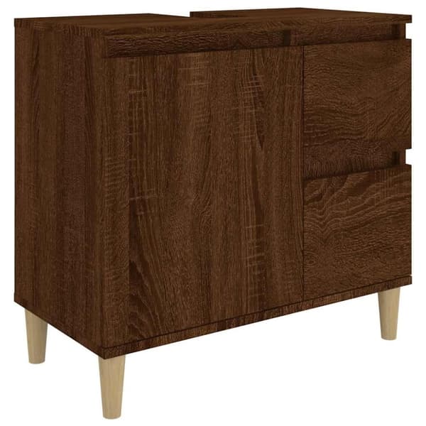 vidaXL Baderomsskap brun eik 65x33x60 cm konstruert tre