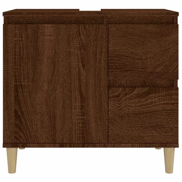 vidaXL Baderomsskap brun eik 65x33x60 cm konstruert tre