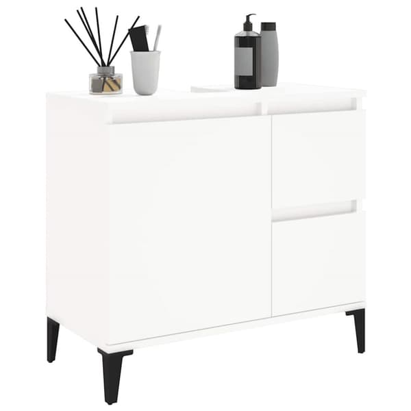 vidaXL Badrumsskåp vit 65x33x60 cm konstruerat trä