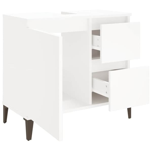 vidaXL Badrumsskåp vit 65x33x60 cm konstruerat trä