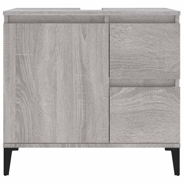 vidaXL badeværelsesskab 65x33x60 cm konstrueret træ grå sonoma-eg