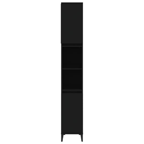 vidaXL Baderomsskap svart 30x30x190 cm konstruert tre