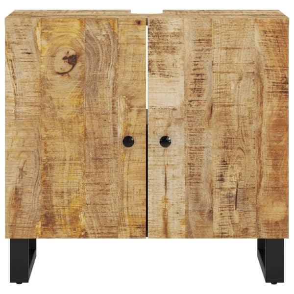vidaXL vaskeskab 62x33x58 cm massivt mangotræ og konstrueret træ