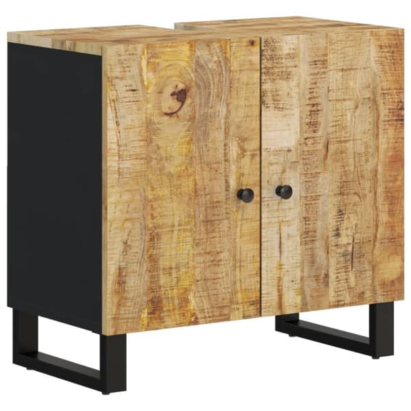 vidaXL vaskeskab 62x33x58 cm massivt mangotræ og konstrueret træ