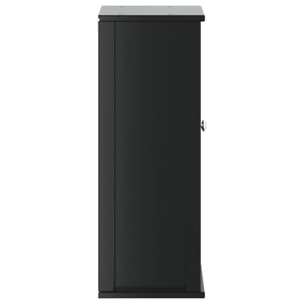vidaXL Kylpyhuoneen seinäkaappi BERG musta 40x27x71,5 cm täysi mänty