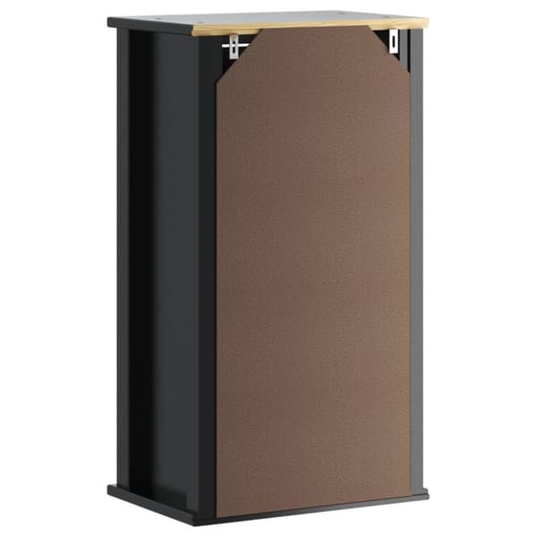 vidaXL Kylpyhuoneen seinäkaappi BERG musta 40x27x71,5 cm täysi mänty
