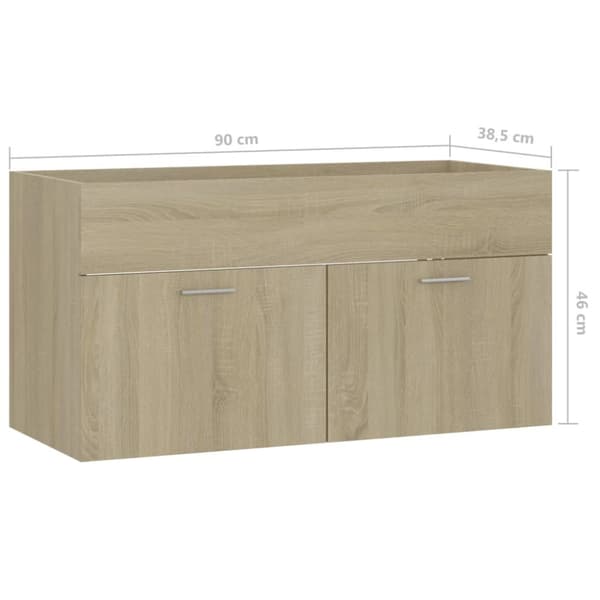 Allaskaappi Sonoma-tammi 90x38,5x46 cm lastulevy