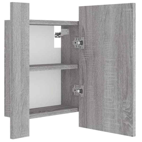 LED peilikaappi harmaa Sonoma 40x12x45 cm tekninen puu