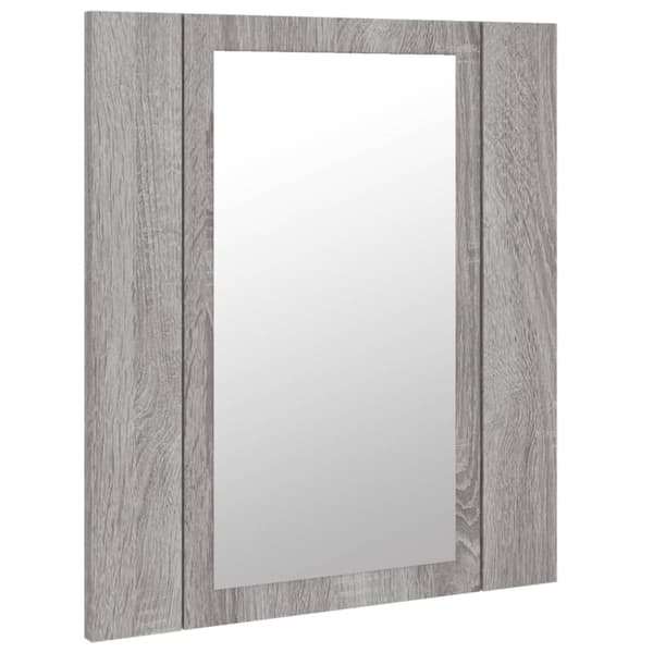 LED peilikaappi harmaa Sonoma 40x12x45 cm tekninen puu