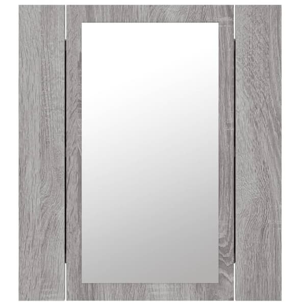 LED peilikaappi harmaa Sonoma 40x12x45 cm tekninen puu