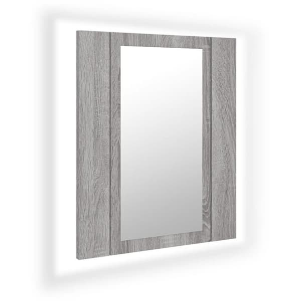 LED peilikaappi harmaa Sonoma 40x12x45 cm tekninen puu