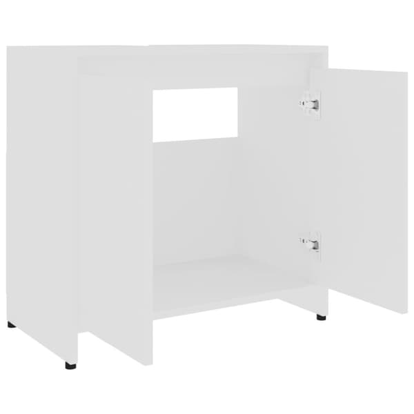 badeværelsesskab 60x33x61 cm konstrueret træ hvid