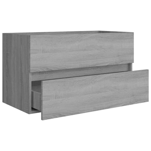 badeværelsesskab 80x38,5x45 cm konstrueret træ grå sonoma-eg