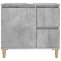 Pikkukuva 7 / 10: Kylpyhuoneen kaappi betoninharmaa 65x33x60 cm tekninen puu