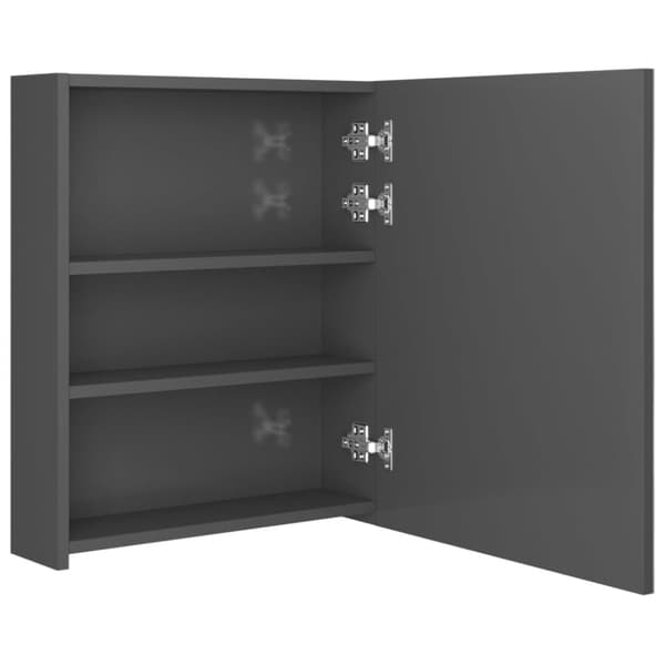 LED kylpyhuoneen peilikaappi kiiltävä harmaa 50x14x60 cm
