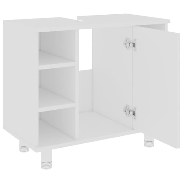 badeværelsesskab 60x32x53,5 cm konstrueret træ hvid