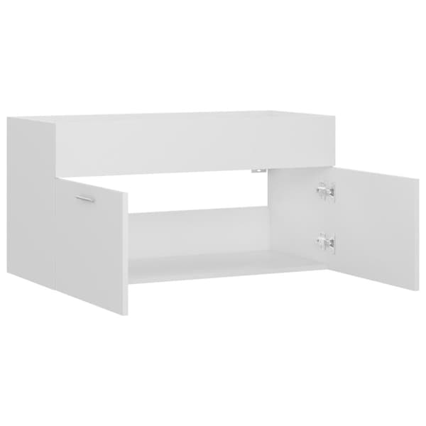 vaskeskab 90x38,5x46 cm spånplade hvid