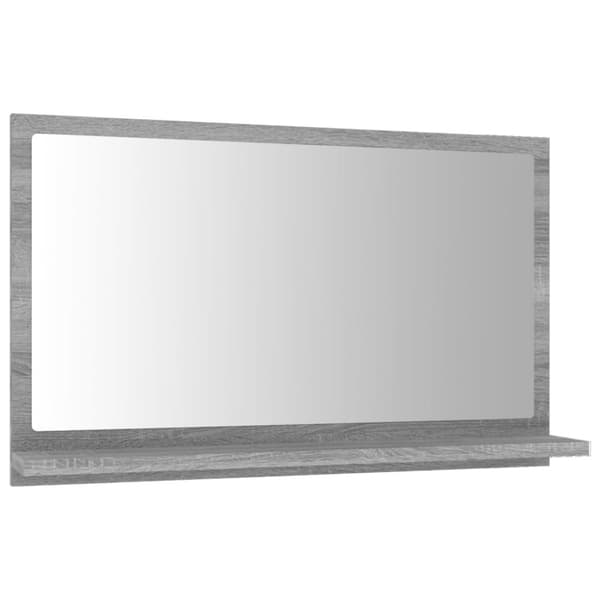 badeværelsesspejl 60x10,5x37 cm konstrueret træ grå sonoma-eg