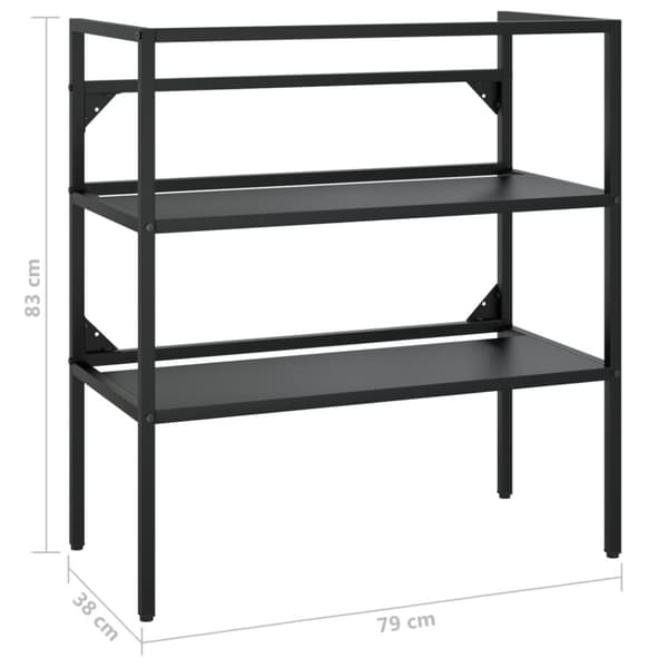 badeværelsesmøbel til håndvask 79x38x83 cm jern sort